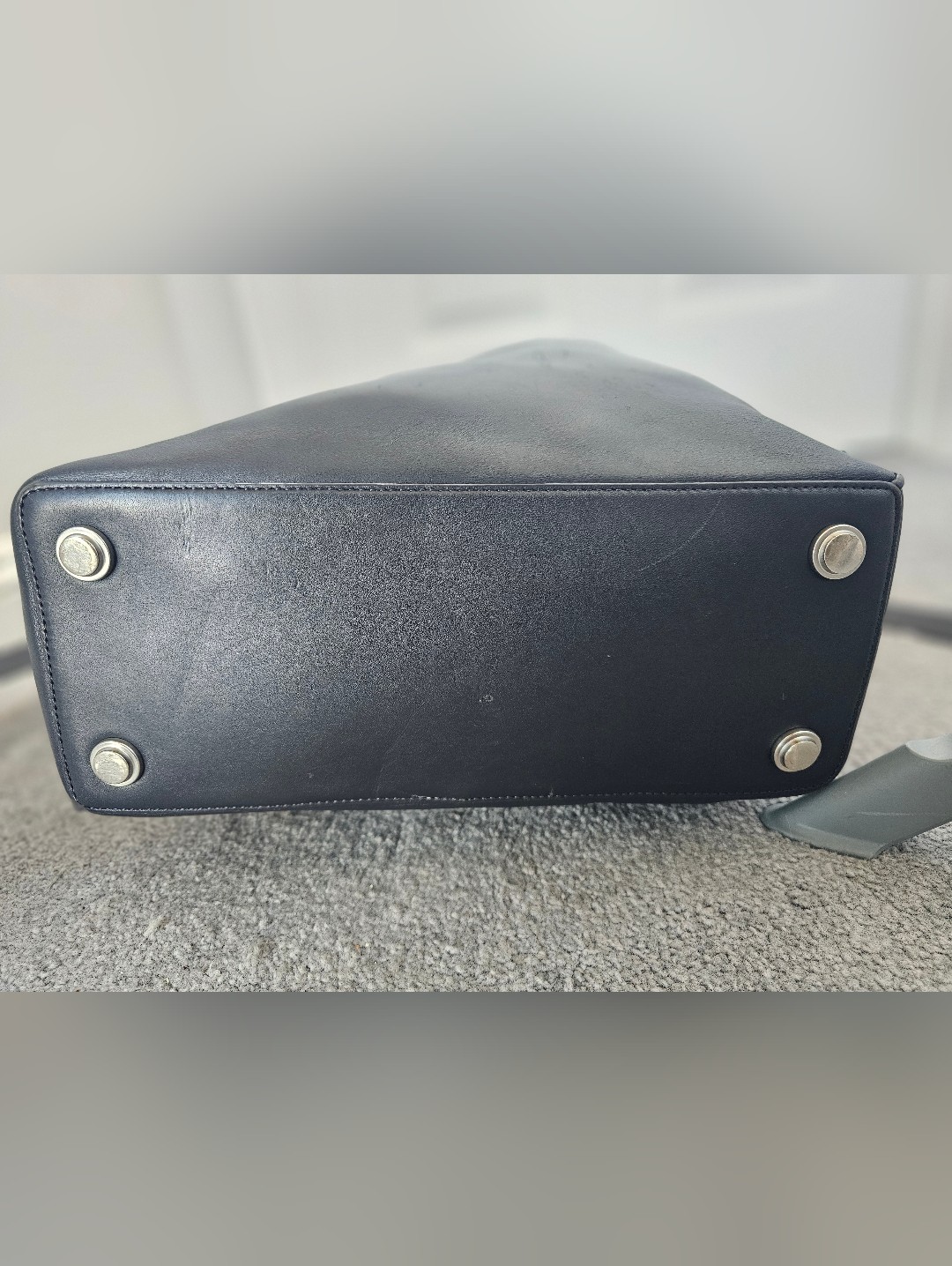 Navy Blue Leather All Saints Tote Bag — image 5 of 8